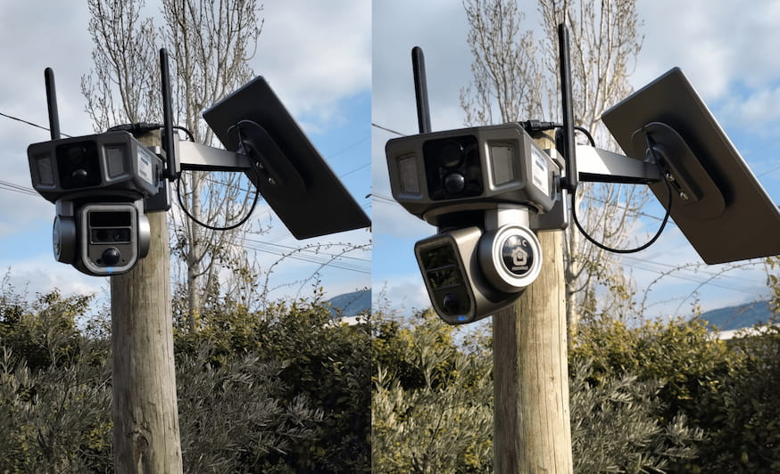 phote d'une camera de surveillance sur un poteau