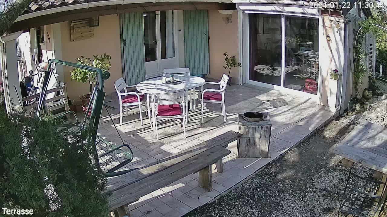 capture d'écran de l'enregistrement via la caméra de jour